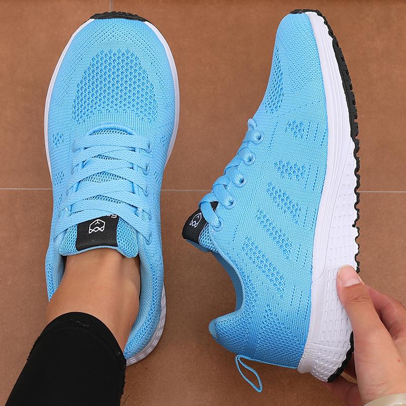 Women's Vegan Mesh Sports Shoes Trendy Luxury Brand Non Slip Flat Shoes Comfortable Track Field Jogging Neutral Casual Shoes
