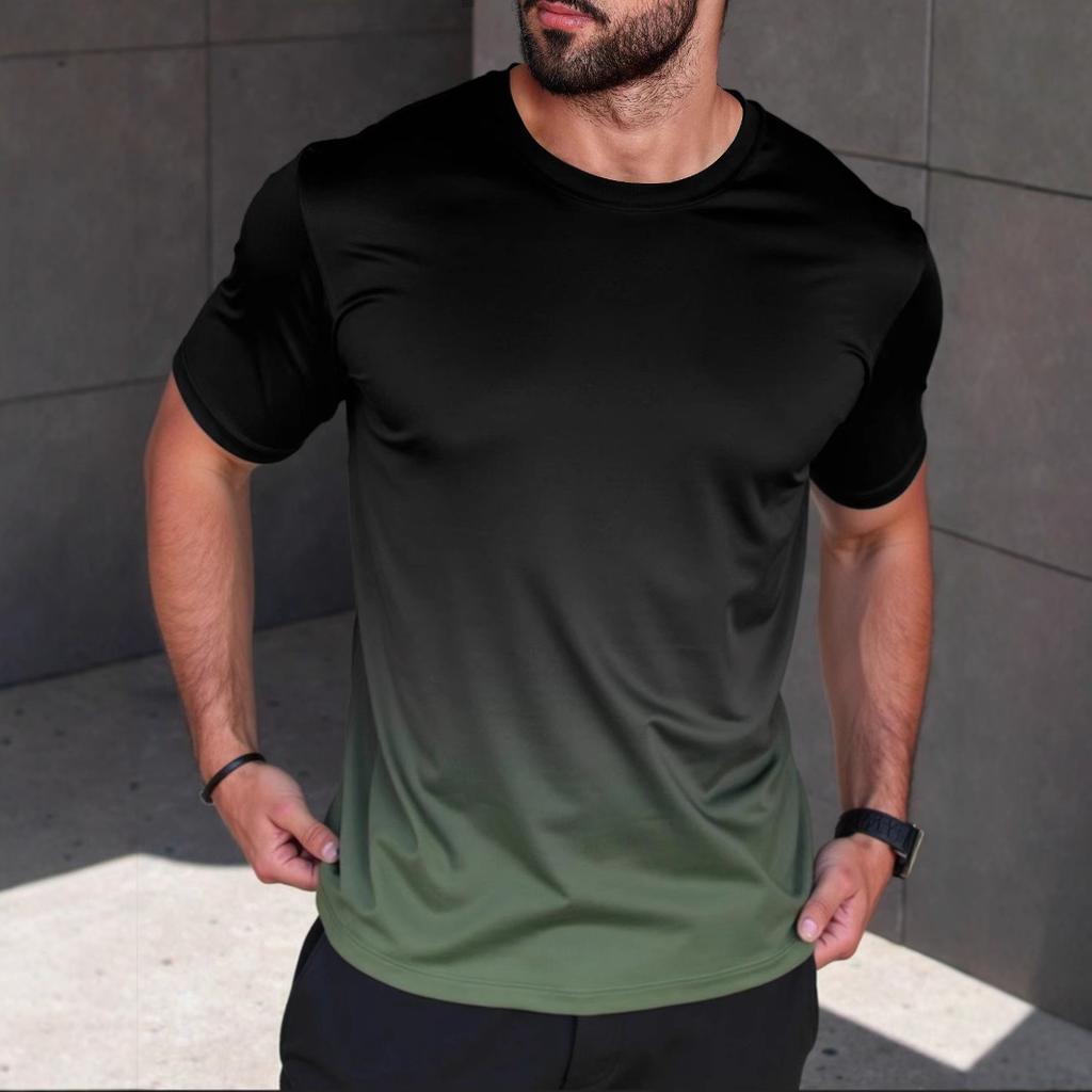 Men Fashion Short Sleeve 3d Print T Shirt Round Neck Summer Plus Size Tees