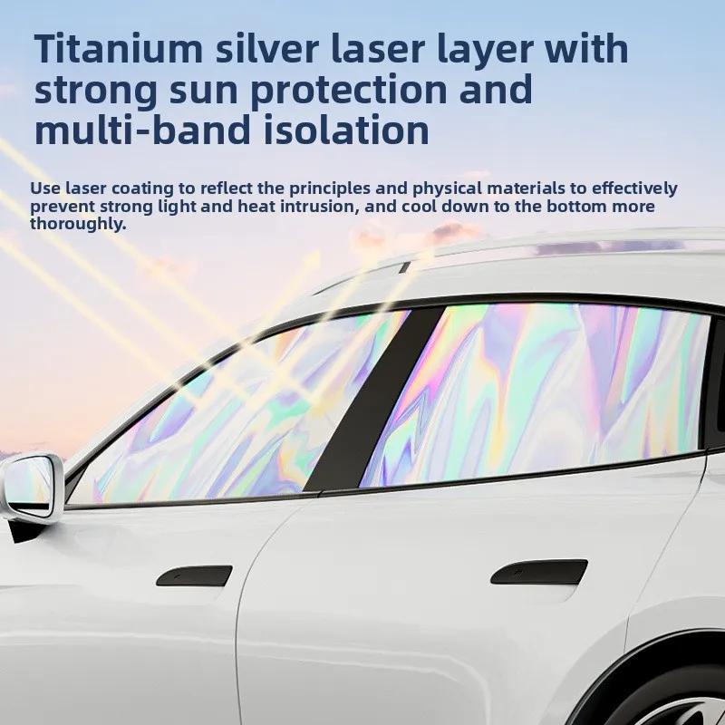 Universal Car Magnetic Sunshade Laser Sunshade Full Sunshade Sunscreen Isolation Curtain General Automotive Curtain Accessories
