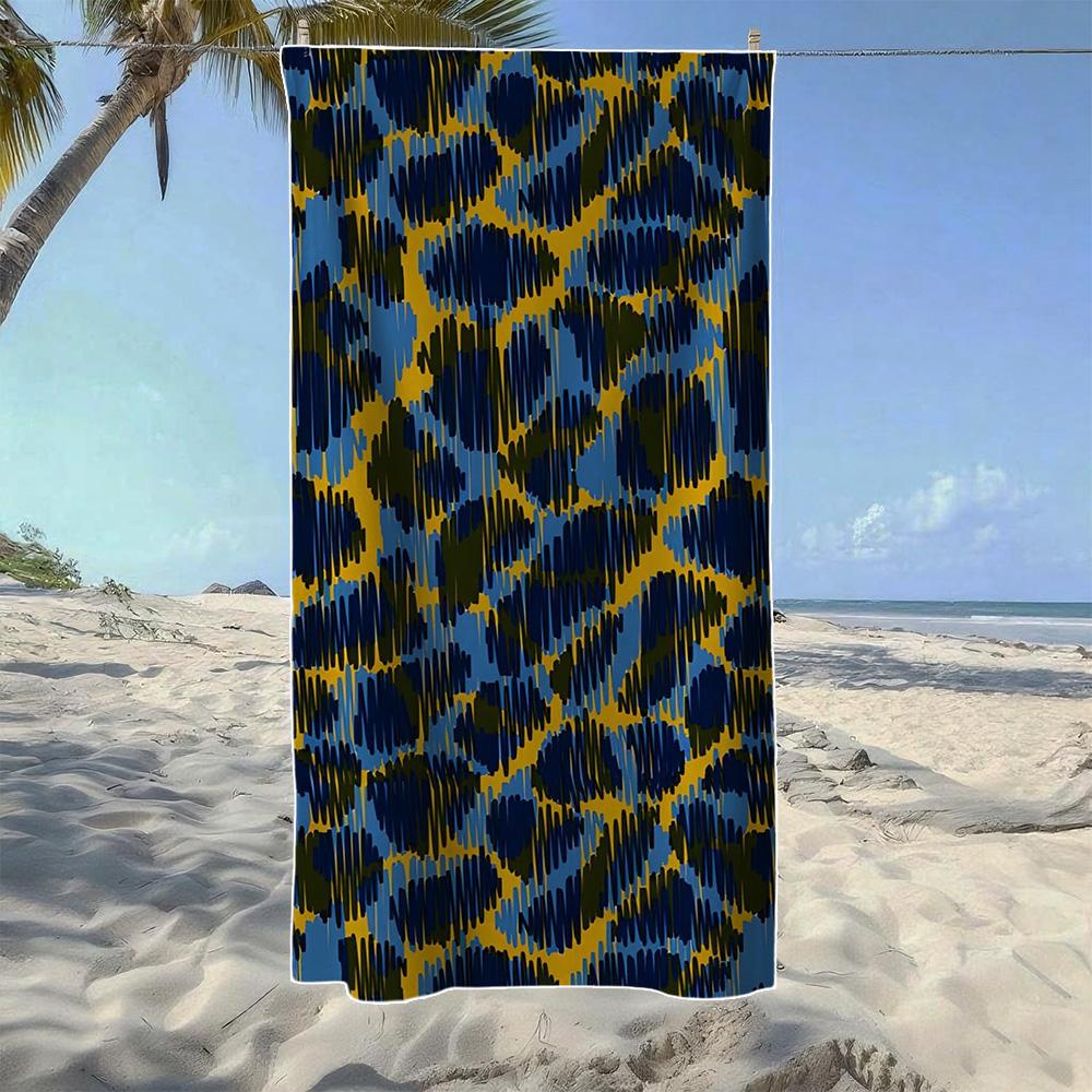 

Snake Skin & Colorful Coral & Mushroom Beach Towel, Soft Durable Quick-Drying, Ideal For Summer Beach, Swimming & Camping W30*H60(CM)