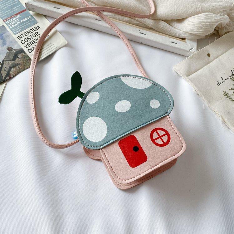 

Нова мила маленька дитяча сумка-гриб, корейська версія модної сумки для дівчаток, дитячі аксесуари, маленька сумка для змін рожевий