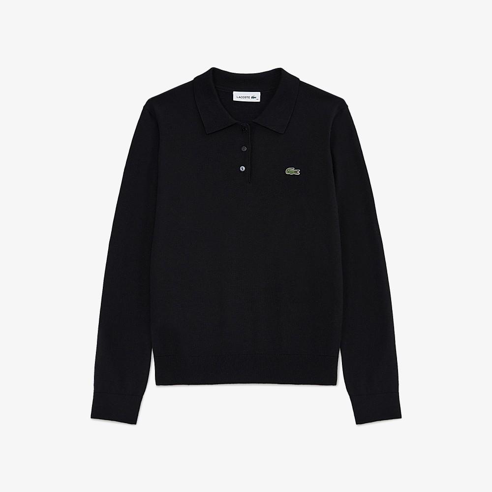 [lacoste] Women's Basic Long Sleeve Sweater Polo AF793E-55N031