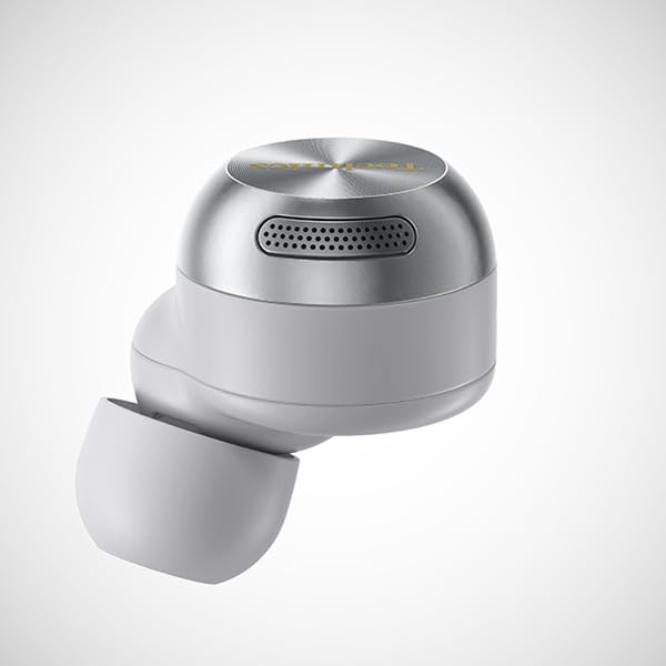 Sluchátka Technics EAH-AZ100-S, stříbrná, magnetická kapalina, čistý zvuk, Bluetooth, potlačení hluku, 3 kusy, vícebodová sluchátka, kompatibilní s IPX4