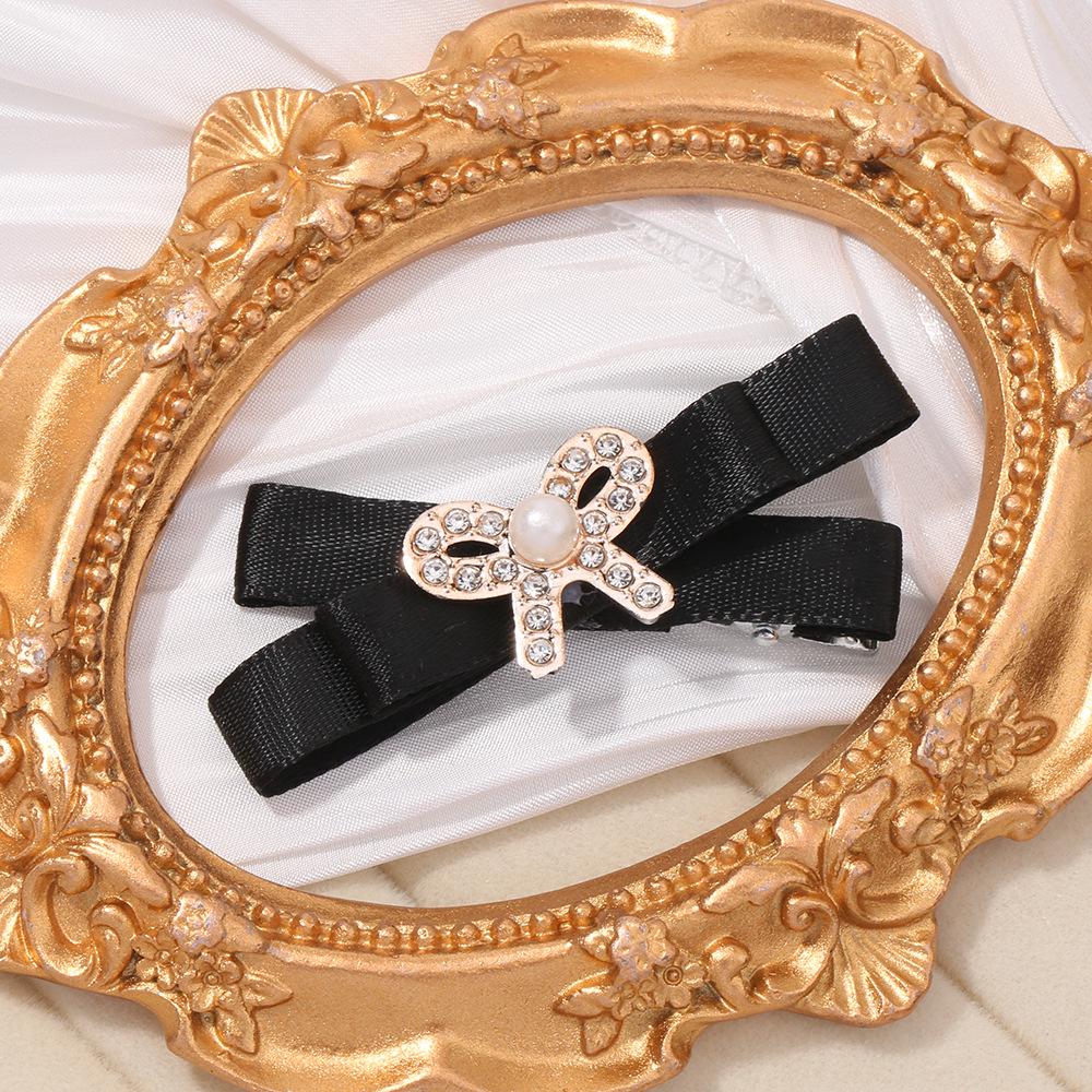 Rhinestone Heart Bow Multi-color Hair Clip - Bangs, Forehead, and Side Hair Accessory