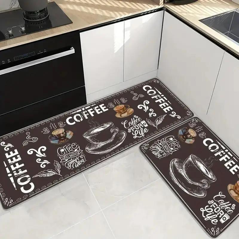 Kitchen Mat Kitchen Carpet Non-Slip Washable Bath Floor Mat Entrance Doormat Laundry Room Lounge Decor Rug Living Room Carpet