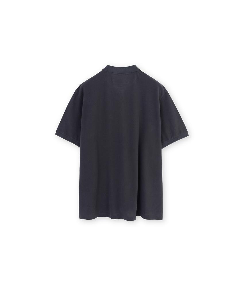 Beulaunyadeu Vintage Cotton Pique Shirt, Dark Navy