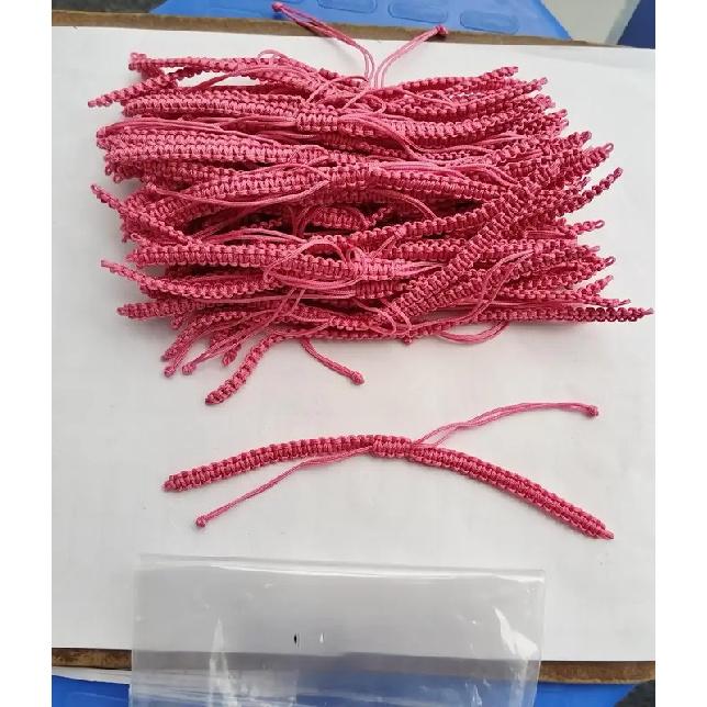 50pcs Multicolor Adjustable Braided Nylon Twisted Cord Bracelet Making Chinese Knot Bangle DIY Jewelry Findings 1¬1.55cm Long