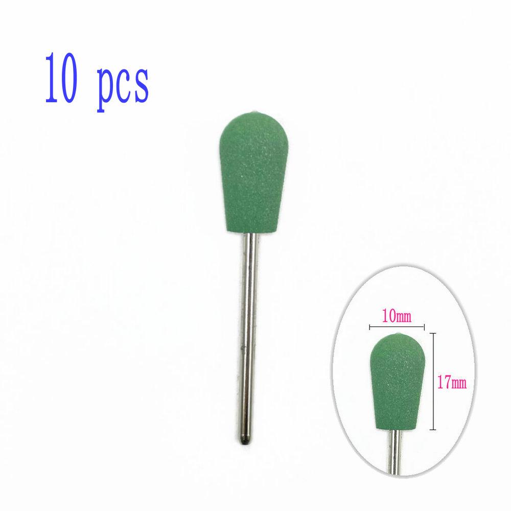6pcs/10pcs Silicone Rubber Dental Polishing Polisher Grinders Nail Drill Bits for Electric Manicure 2.35mm Shank