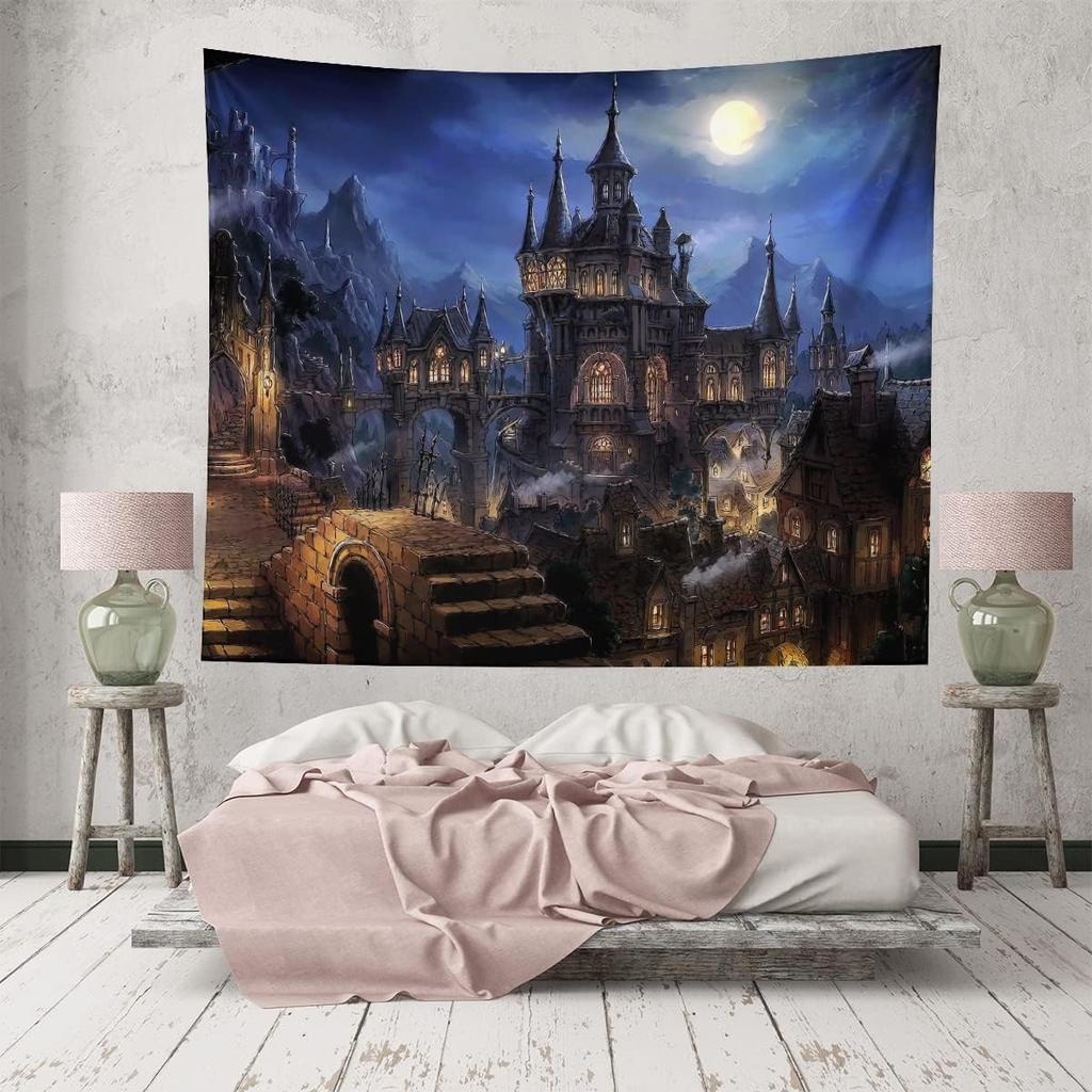 Japanische Rosa Sakura Wandteppich Kirschblüten Berg Fuji Japan Wandbehang Tapisserie für Schlafzimmer Wohnzimmer Studentenwohnheim Man Cave