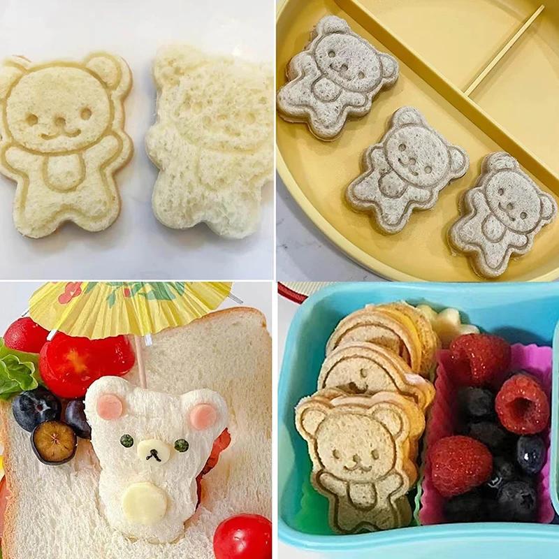 4/5Pcs Rice Ball Cookie, Small Animal Mini Sandwich Mold, Children's Cookie Mold Set PP Plastic Material Baking Accessories