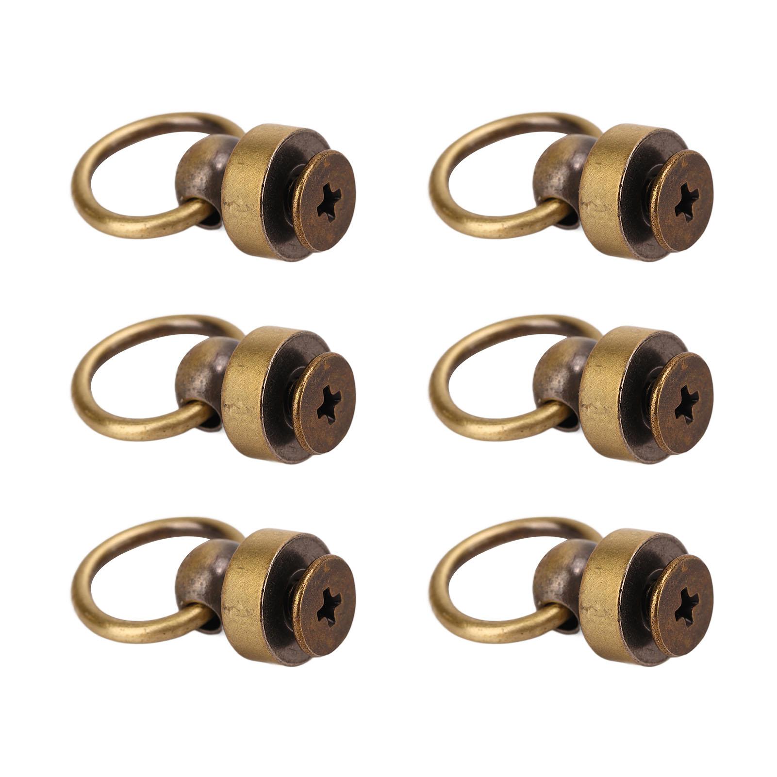 

200 Sets Brass Rivets Purse Ball Studs 9mm High Durability Copper Pull Ring Rivet DIY Mobile Phone бронзовый