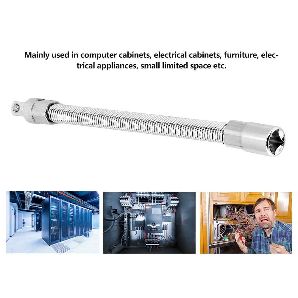 3 8  Flexible Extension Bar Shaft Bit Holder Connecting Link (200mm)