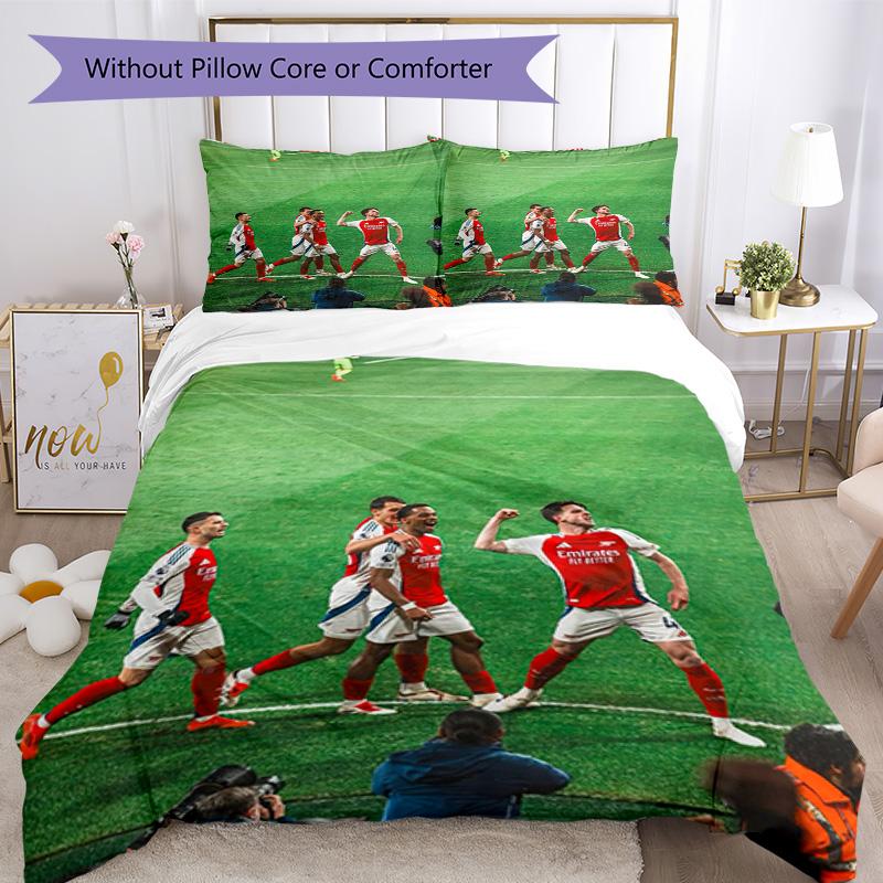 Arsenal Bedding Set Breathable Duvet Cover with Pillowcases Decorative Bed Linen for Bedroom Home Decoration Birthday Gift