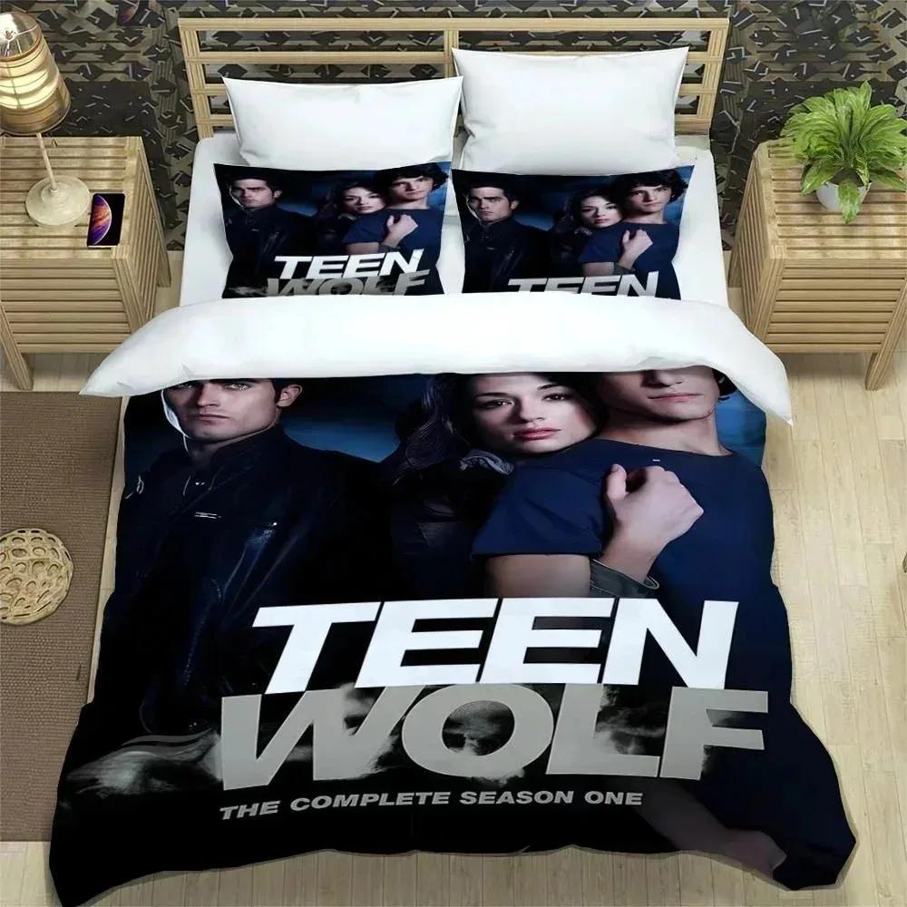 Mode-TV-Serie Teen Wolf 3D NEU Bettbezug Kissenbezug Bettwäsche-Set Erwachsener Junge Schlafzimmerdekoration Kinder Einzel Doppel Groß