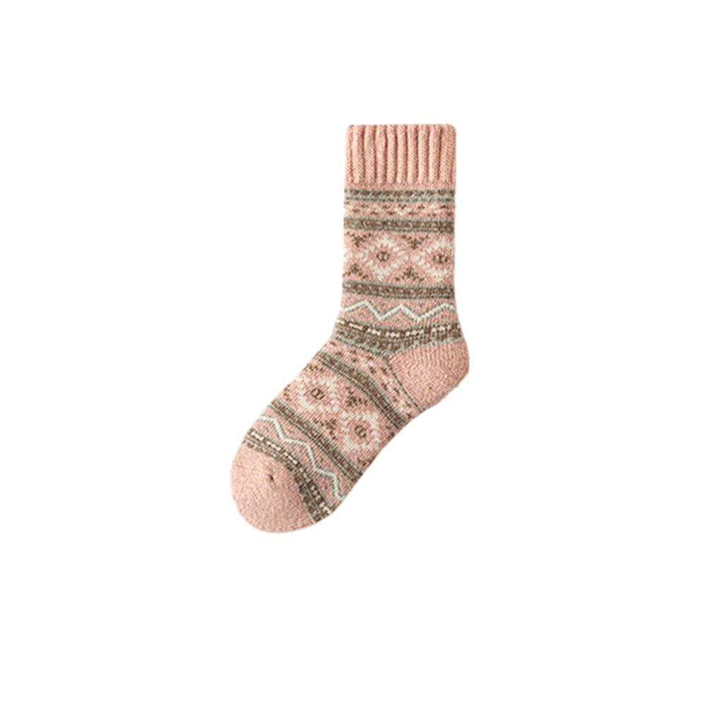 Fleece Socks for Women, Thick and Warm in Autumn and Winter, Retro Style with Fleece and Thickening, Pile Floor Socks, Sleeping Socks