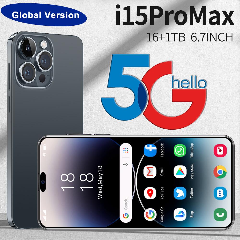 I15 ProMax 2025 HOT Original for Brand Smartphone 6.7 Inch New Full Screen 4G 5G Cell Phone 7800mAh Mobile Phones Global Version
