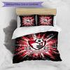 Bournemouth Football Printed 3 Pieces Bedding Set, Comfortable Skin Friendly Bedroom Duvet Cover Set