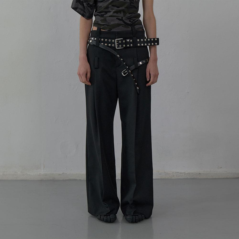 LCDC™ Belted Tailored Trousers (Black)