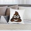 Poop Emoji Print Pillow Cover Double Sided Novelty Gag Cushion for Sofa Living Room Bedroom Home Decoration Present