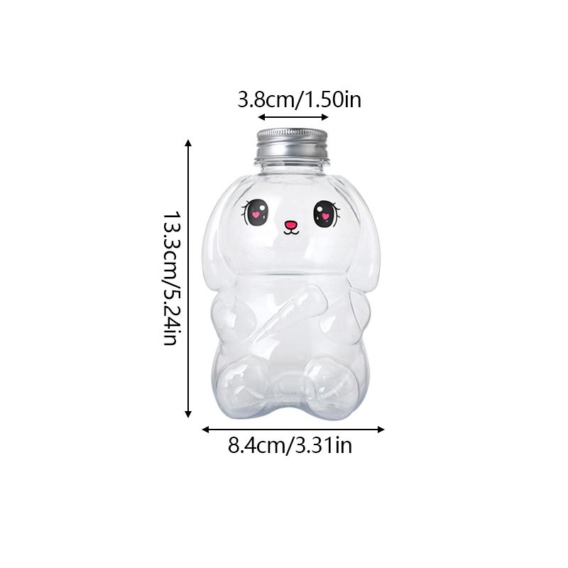 350ml Food Grade PET Transparent Plastic Bottle Fruit Juice Milk Tea Bottle Rabbit Plastic Bottle