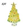 Holiday Desktop Decorations Hand Blown Glass Christmas Tree Figurine, Mini Tabletop Small Gifts Xmas Ornament, Handmade Decoration Handcrafted Art