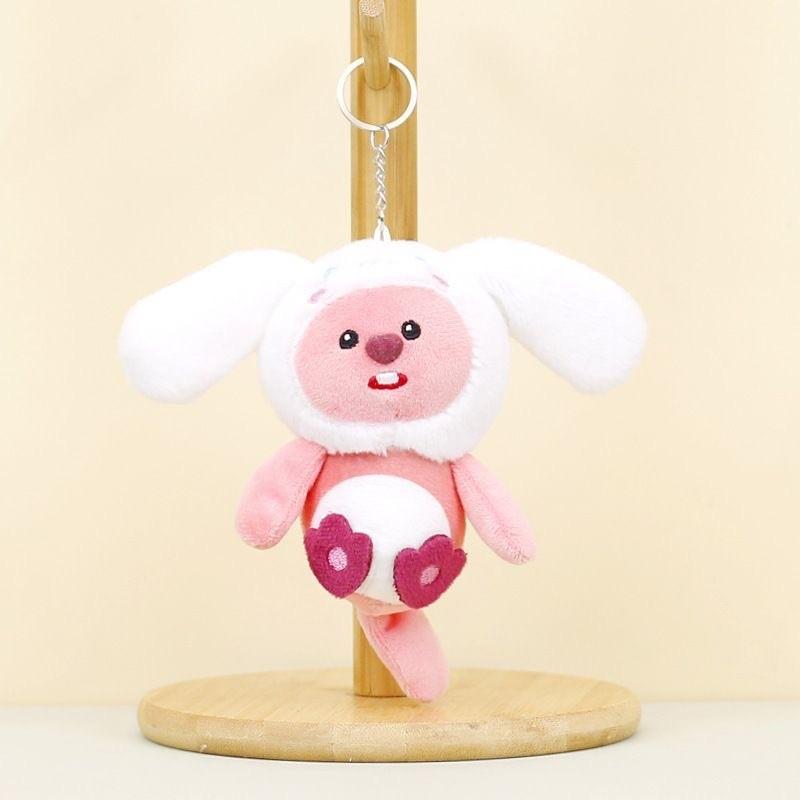 Süßer Biber Plüsch Schlüsselanhänger Kurzer Plüsch Ultra Weich Tier Tasche Dekoration
