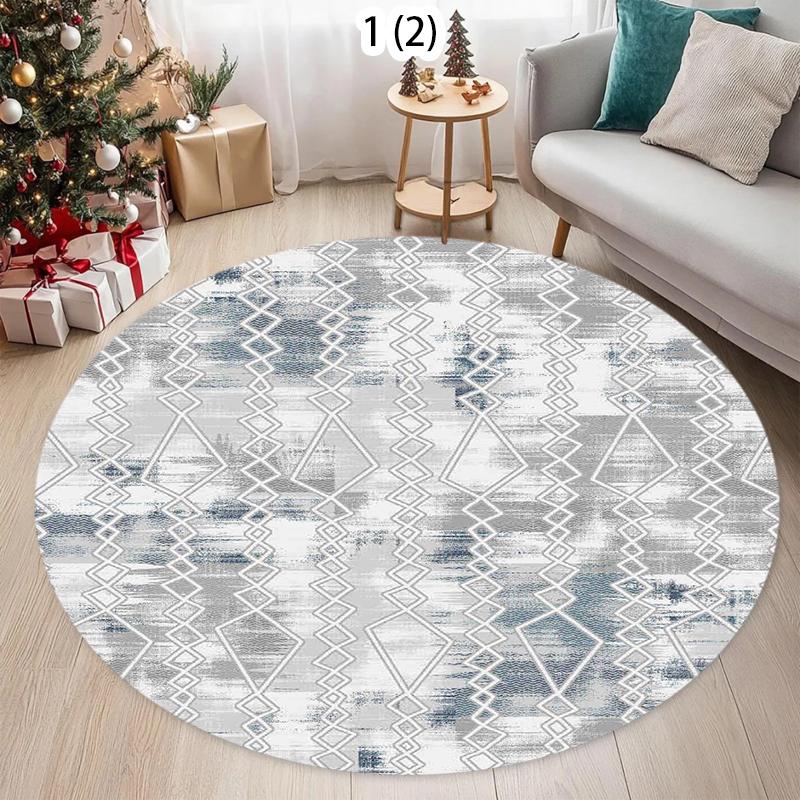 Retro Persia Round Rugs for Bedroom Study Chair Mat Living Room Decoration Large Area Rugs Non-slip Entrance Doormat Washable