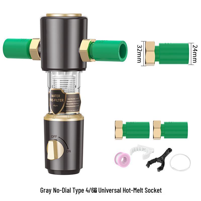 Purificador de agua prefiltro universal con retrolavado central para uso doméstico