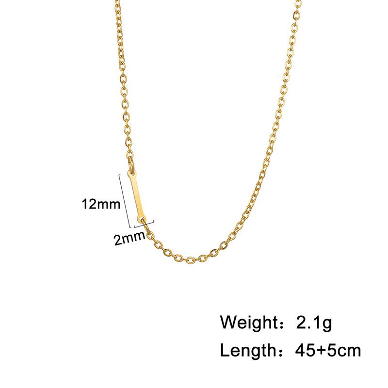 A-Z Letter Choker Necklace Personalized Alphabet Side Pendant Jewelry Gift for Birthday and Fashion Accessories
