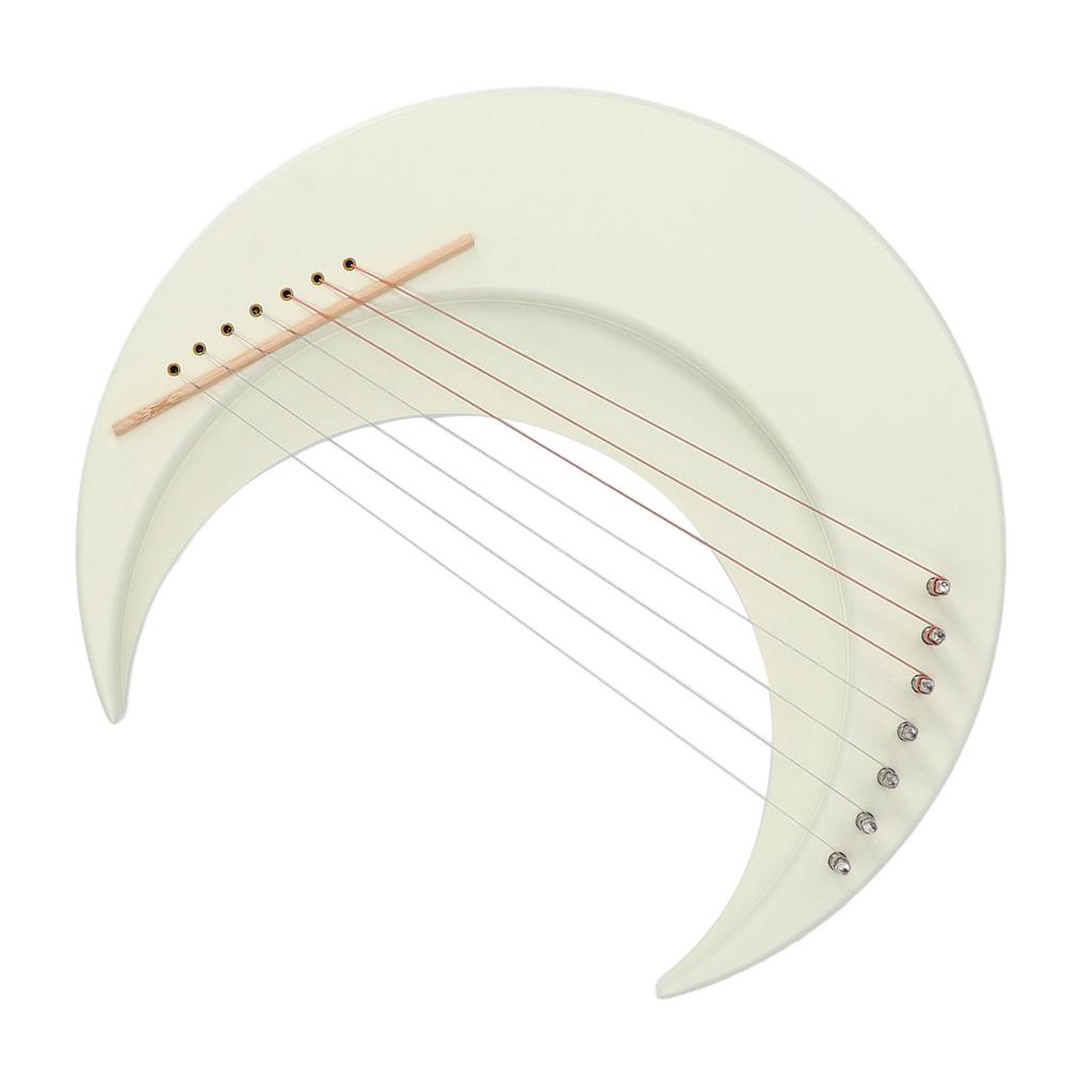 Harpă cu liră cu 7 corzi, instrumente cu coarde clasice tradiționale portabile profesionale, liră în formă de lună