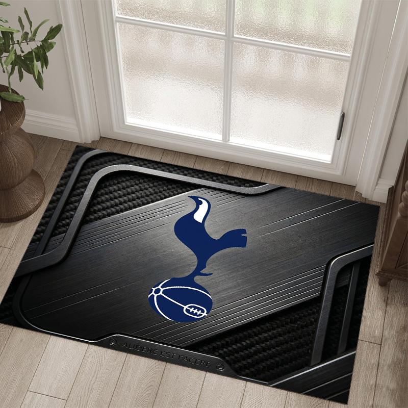 Tottenham Hotspur Design Crystal Velvet Carpet Cozy Non?Slip Printed Rug For Bedroom Living Room Entrance