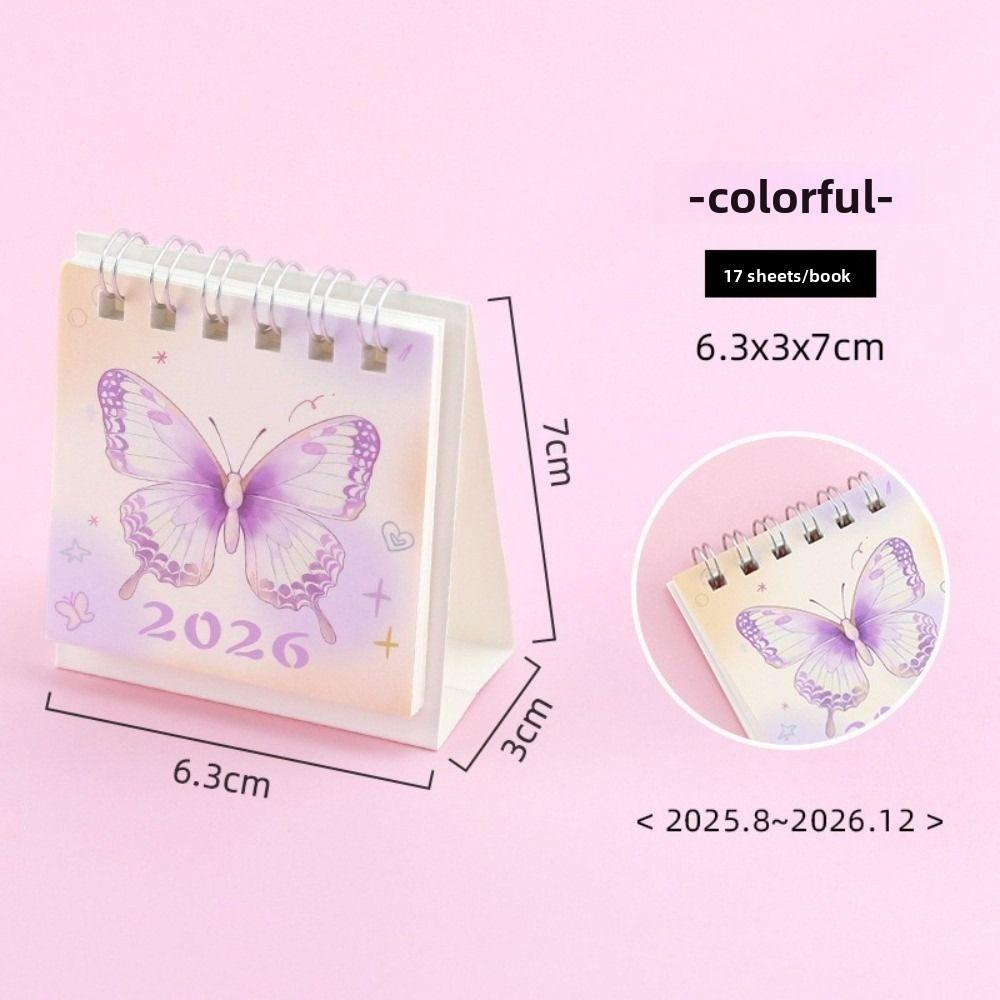 Cartoon 2026 Desk Calendar Small Schedule Planner New Coil Calendar  for Office School Supplies