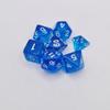 7-Die Transparent Digital Dice Set Acrylic Table Opaque Polyhedral Dices for DND Dice Tabletop Role-Playing Game Dice