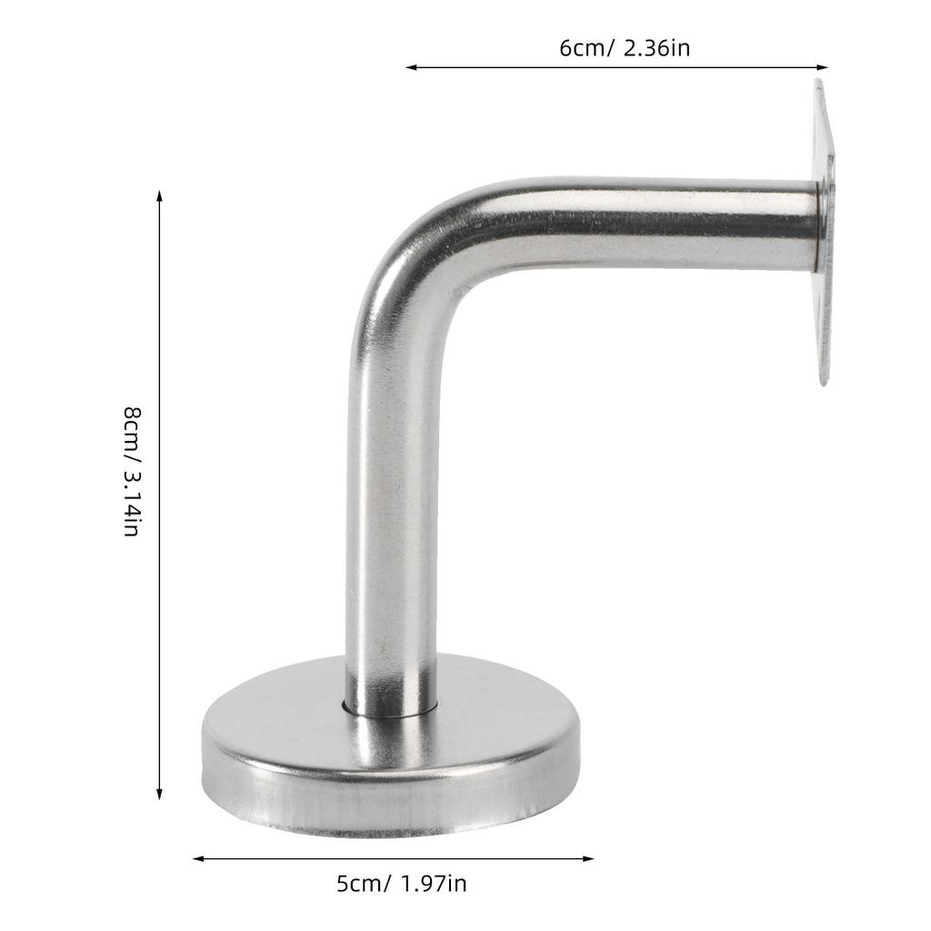 5Pcs Solid Stainless Steel Handrail Brackets Easy Install High Strength Support for Office Corridor Stair Rail