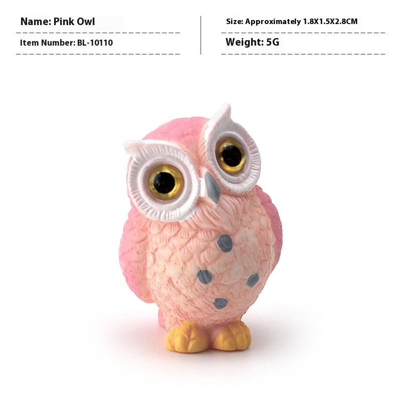 Wildlife Children's Science Education Cognitive Bird Model Simulation Owl Woodpecker Carving Ornament Toy