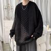Autumn and Winter Solid Color Sweater Lazy High-end Fried Street Men's Twist Thick Knit Jacket Men