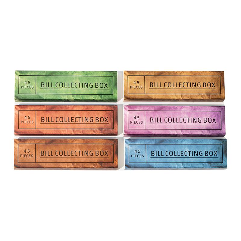 Retro Car Ticket Box Sticker Pack: 45 Antique Ticket Office Stickers for Journals
