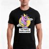 Fritts Cartoons Purple People Eater Tshirt Summer Casual Cotton Tee Oversized Streetwear Tops Vintage Graphic Print