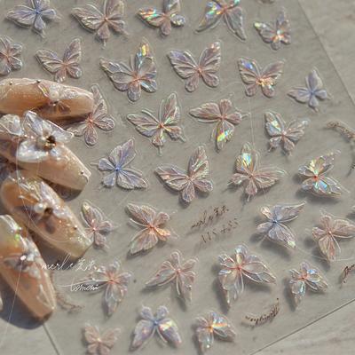 Shell Light Butterfly Nail Art kleebis DIY Loovate dekoratiivkleebiste valmistamine