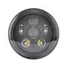 45W 7" Full Circle LED Headlight for Jeep & Harley with White/Yellow DRL, High & Low Beam