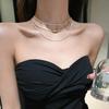 Popularny błyszczący naszyjnik dla kobiet Choker łańcuszek do obojczyka biżuteria Wedding Party prezent urodzinowy