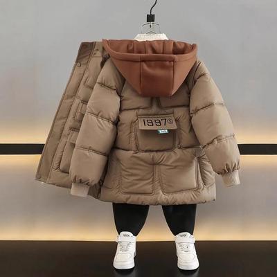 Boys' Velvet Lined Lambskin Winter Cotton Jacket