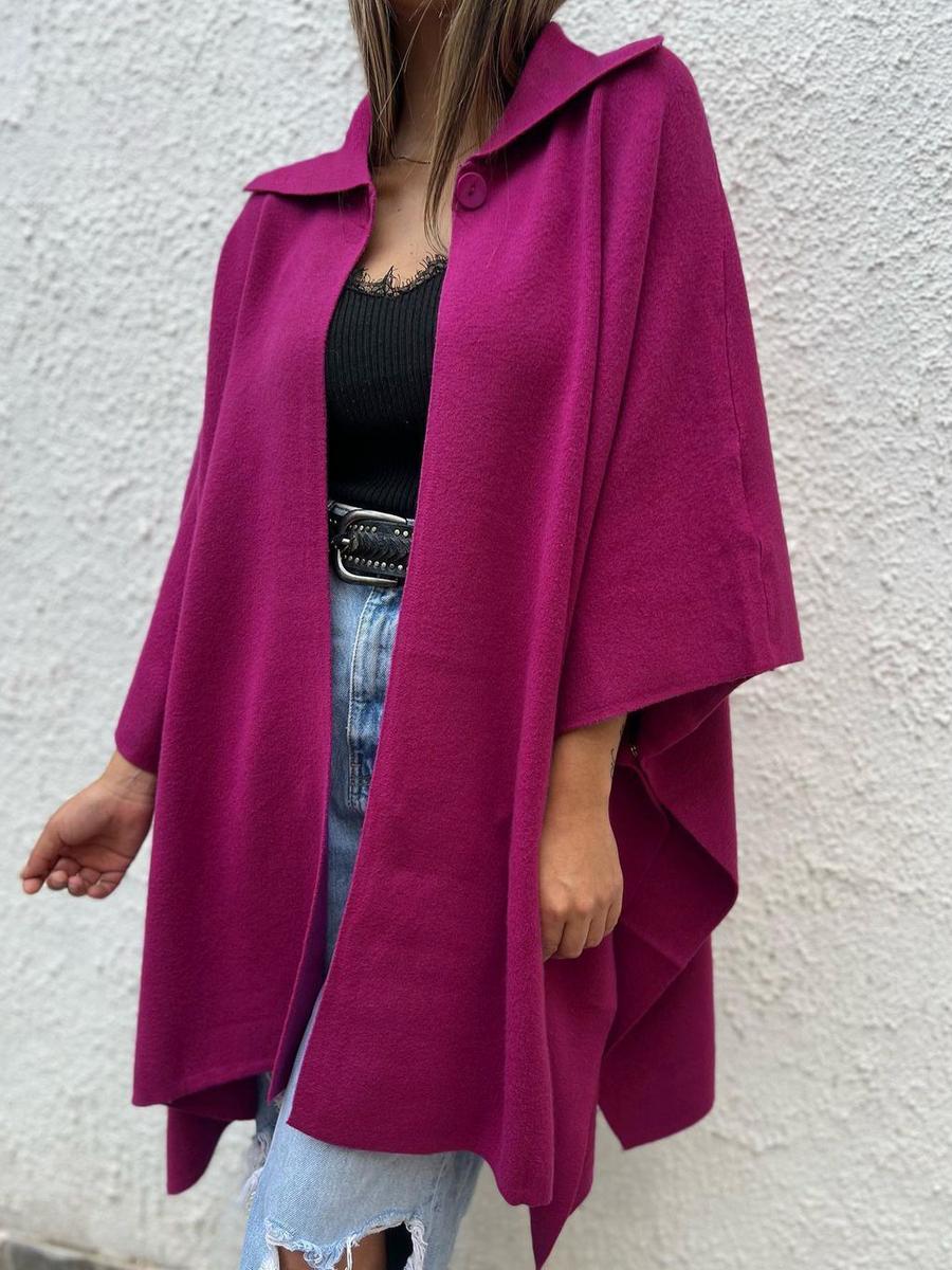 

Женская объемная куртка-кардиган на пуговицах, ветровка S красный