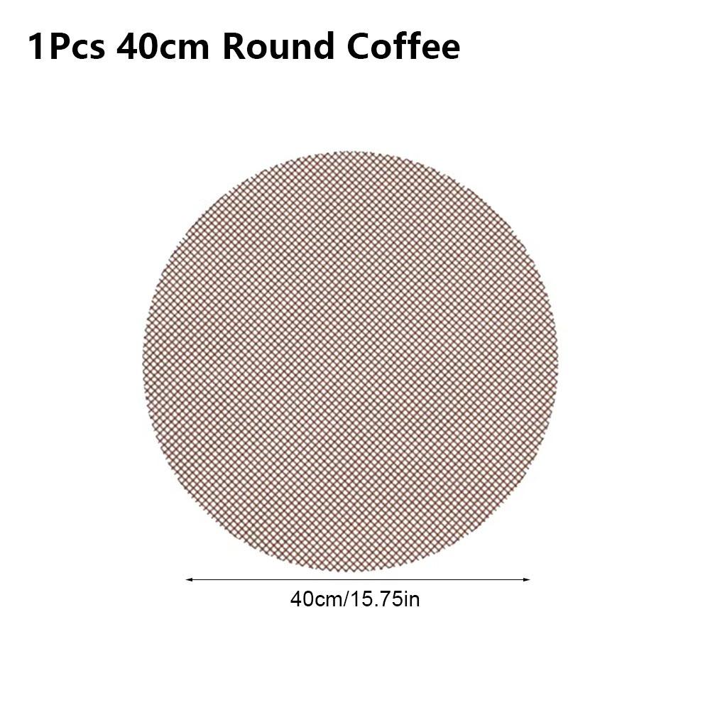 1Pcs 30x40cm Non-stick Barbecue Mesh Mat Reusable Heat Resistance BBQ Baking Net Round Square Cooking Pad