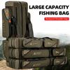 Fishing Rod Bag, Large-capacity Waterproof Fishing Bag, Thickened Sea Rod Bag, Big Belly Bag, Wheel Fishing Gear Bag, Fishing Storage Bag