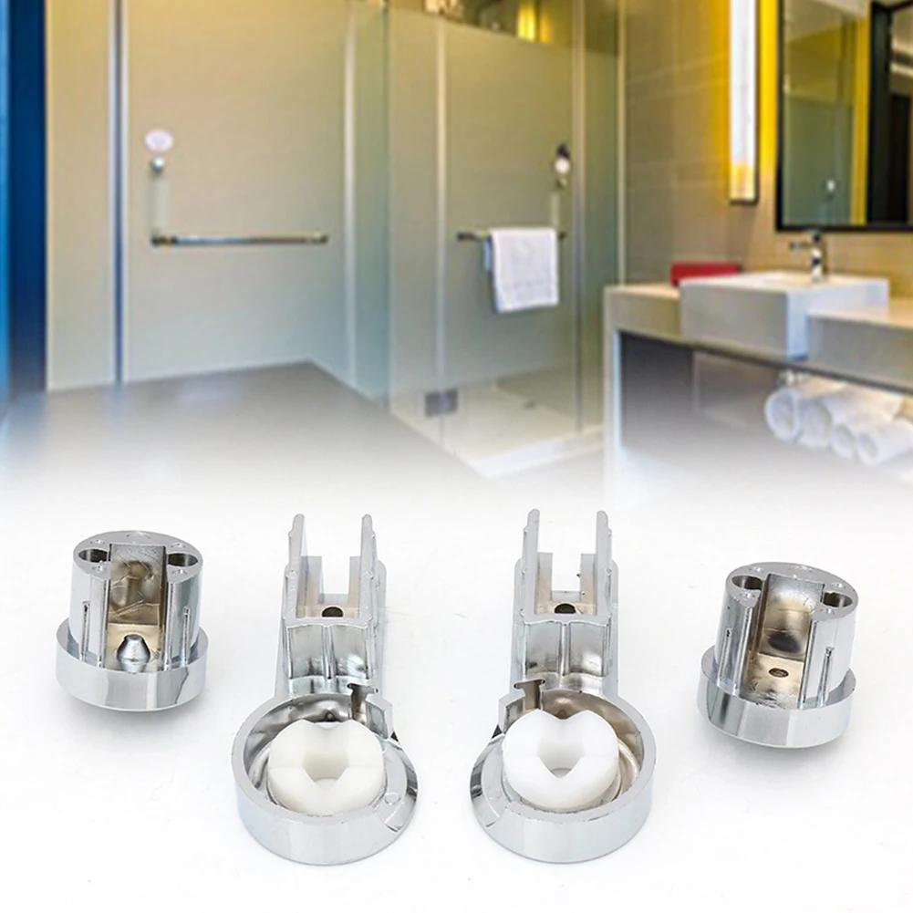 ABS Shower Holder Bath Hinge Brackets Elegant Bathroom Design Long-lasting Shower Solution ABS Chrome Plating Hinges