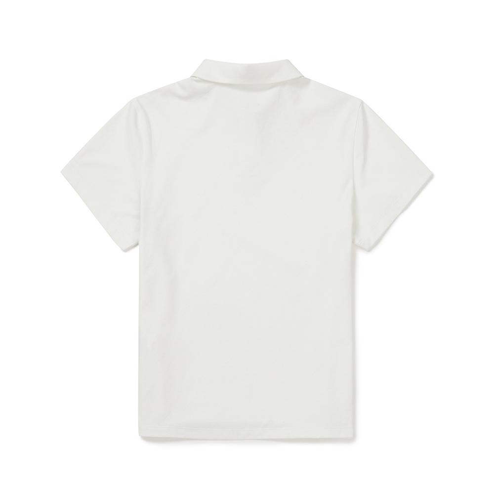 SNOWPEAK Quick Dry Women's Short Sleeve Polo T-shirt Off White (S25MWTPS15)