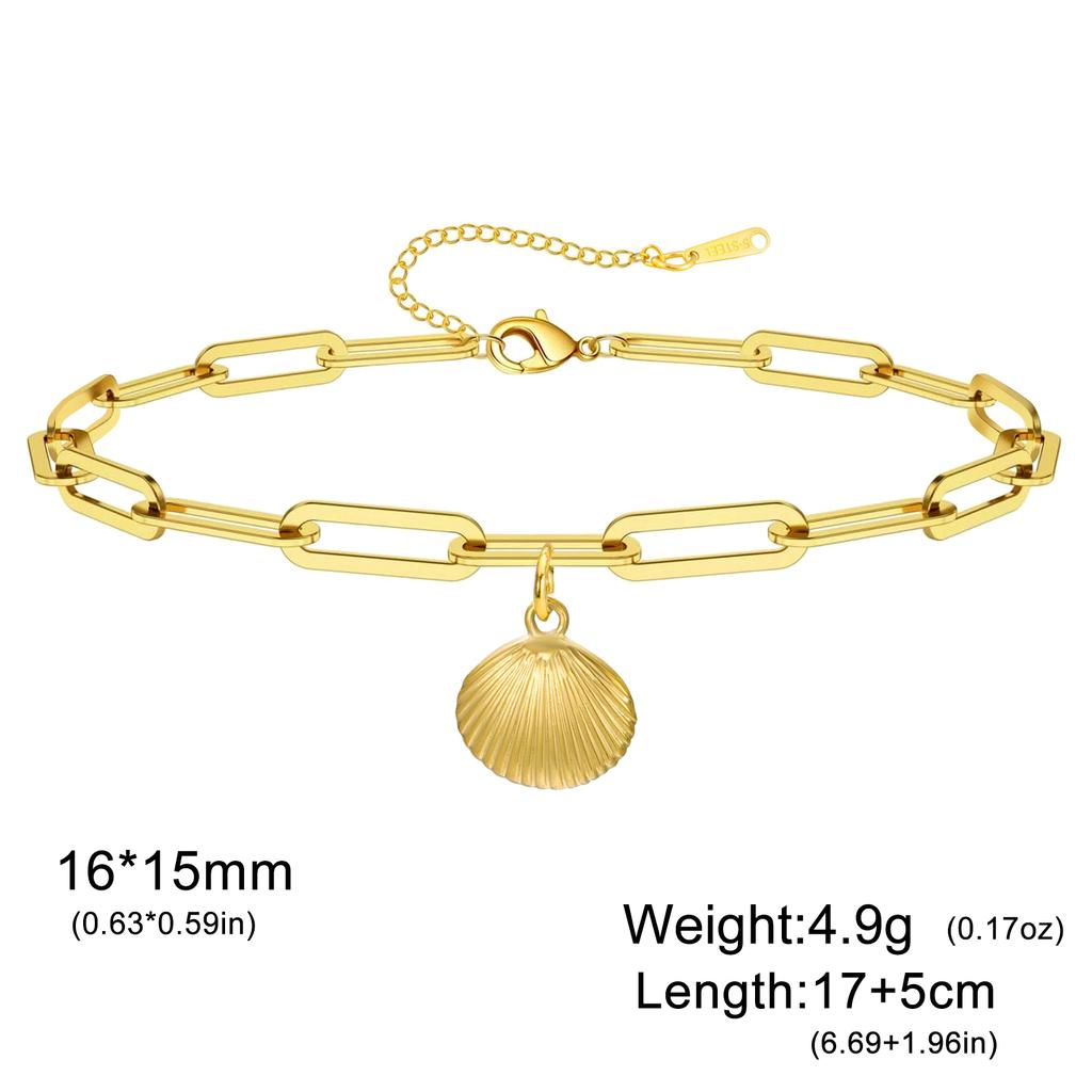 Cazador Sea Shell Double Chains Bracelets for Women Stainless Steel Summer Beach Holiday Jewelry Hand Bracelet Trend 2026 New