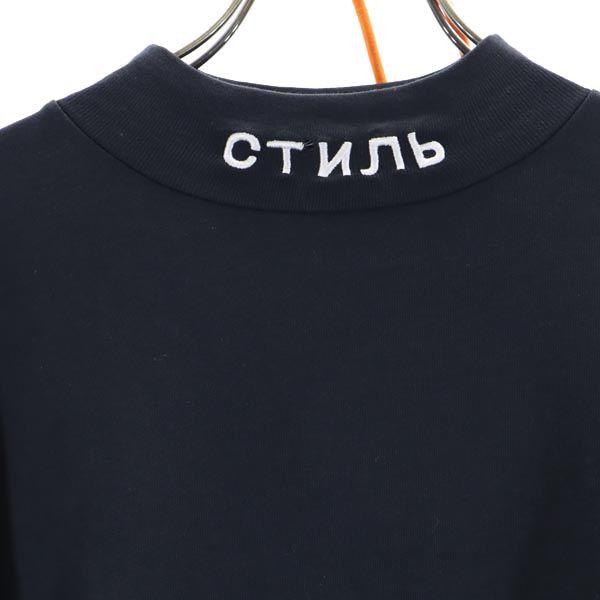 HERON PRESTON unused Logo embroidery Long sleeve T-shirt XXS black Ron T Men's Used
