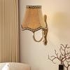 Cloth Lamp Shade Cover 027 Golden Retro Flower Eyes No Dazzling Dustproof Easy Installation Wall Table